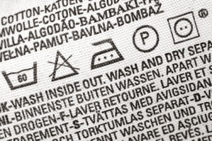 clothing care label washing fabric textile laundry cleaning cleaners